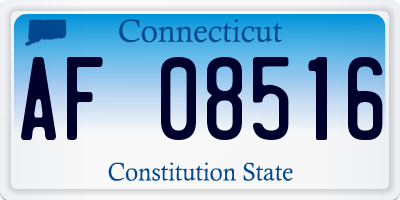 CT license plate AF08516