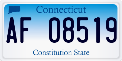 CT license plate AF08519