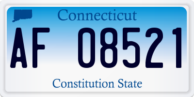 CT license plate AF08521