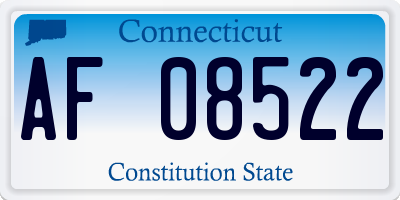CT license plate AF08522