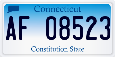 CT license plate AF08523