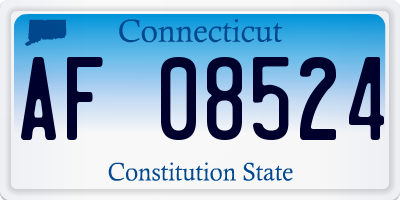 CT license plate AF08524