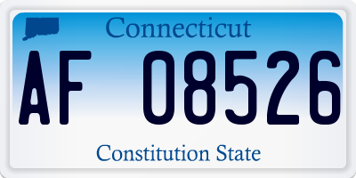 CT license plate AF08526