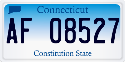 CT license plate AF08527