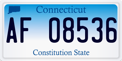 CT license plate AF08536