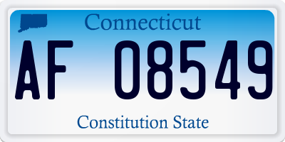 CT license plate AF08549