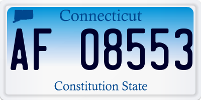 CT license plate AF08553