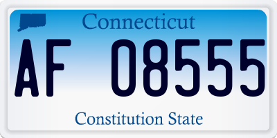 CT license plate AF08555