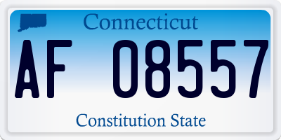CT license plate AF08557