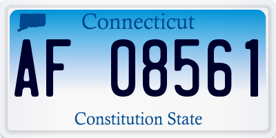 CT license plate AF08561