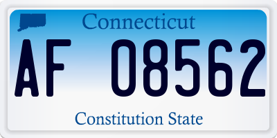CT license plate AF08562