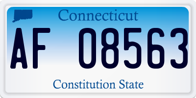 CT license plate AF08563
