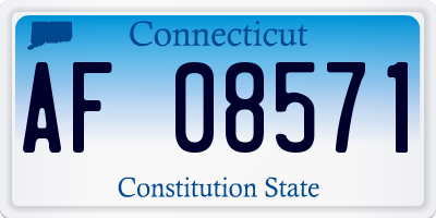 CT license plate AF08571