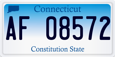 CT license plate AF08572