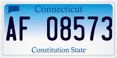 CT license plate AF08573