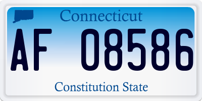 CT license plate AF08586