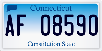 CT license plate AF08590