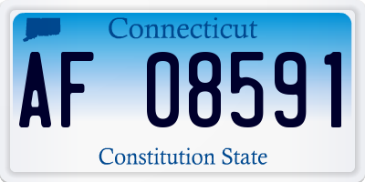 CT license plate AF08591