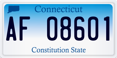 CT license plate AF08601