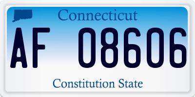 CT license plate AF08606