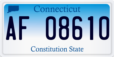 CT license plate AF08610