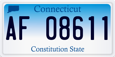CT license plate AF08611