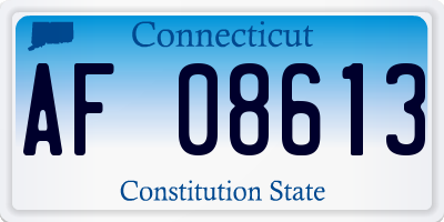 CT license plate AF08613
