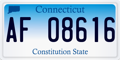 CT license plate AF08616