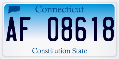 CT license plate AF08618