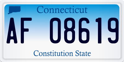CT license plate AF08619