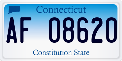 CT license plate AF08620