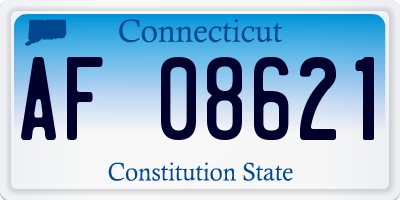 CT license plate AF08621