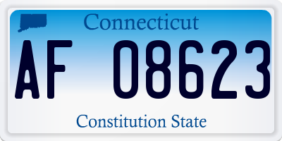 CT license plate AF08623