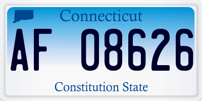CT license plate AF08626