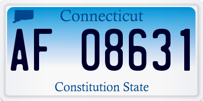 CT license plate AF08631
