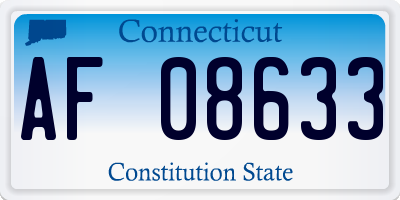 CT license plate AF08633