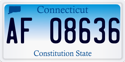 CT license plate AF08636