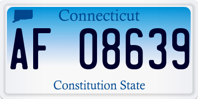 CT license plate AF08639