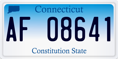CT license plate AF08641