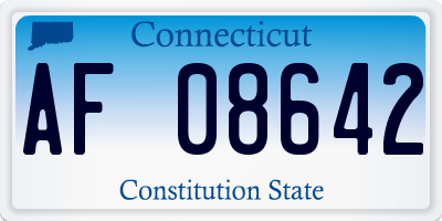 CT license plate AF08642
