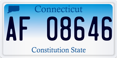 CT license plate AF08646