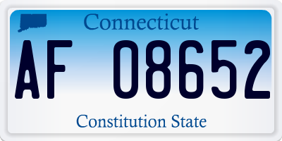 CT license plate AF08652