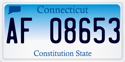 CT license plate AF08653