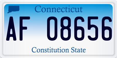 CT license plate AF08656