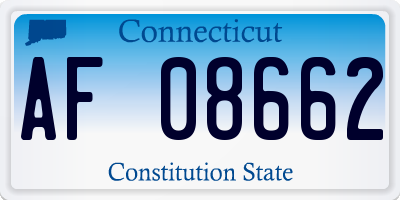 CT license plate AF08662