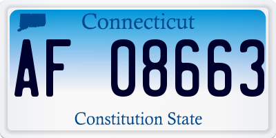 CT license plate AF08663