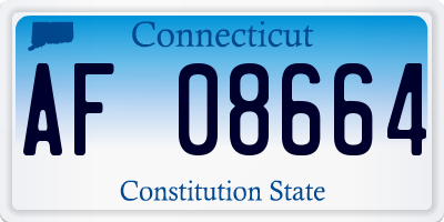 CT license plate AF08664