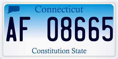 CT license plate AF08665