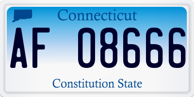 CT license plate AF08666