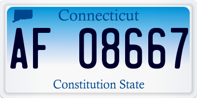 CT license plate AF08667